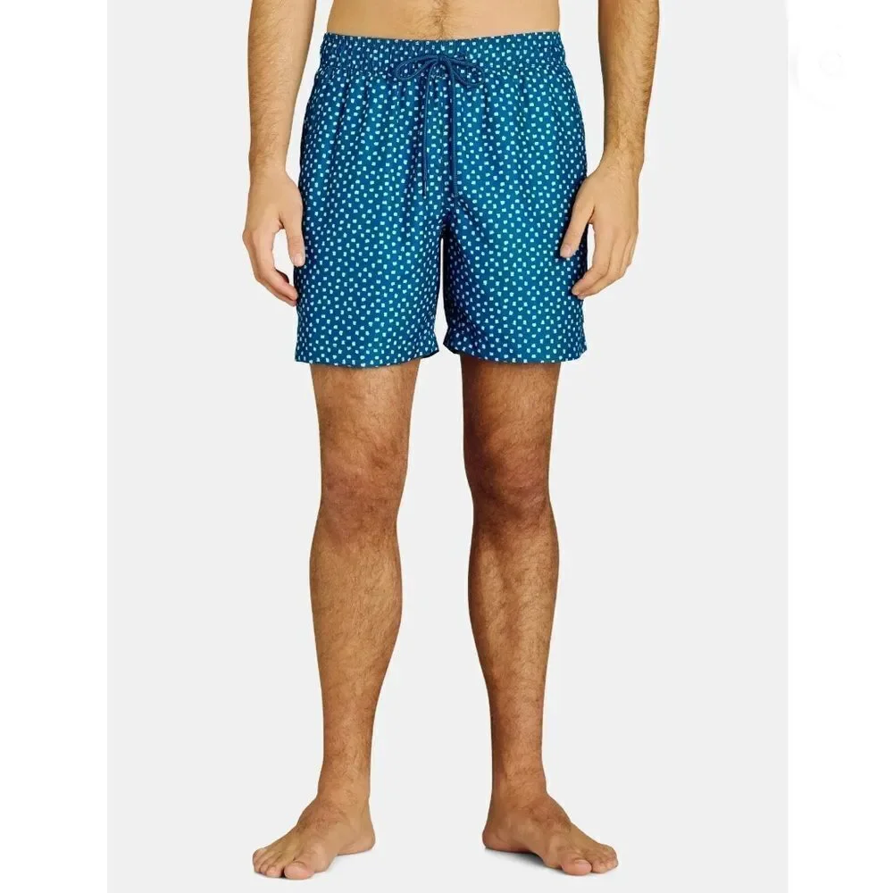 Men's Elastic Waist Swim Trunks Shorts 6